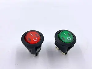 Switch Round Rocker Switch Red JEC Round Rocker Red Switch 6A 250V On-off Round Type Rocker Switch With Light