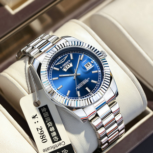 Đồng hồ đeo tay nam quartz thời trang cao cấp, chống nước, dạ quang, mặt số thể thao, dây thép không gỉ, phong cách kinh doanh - Product Image 1