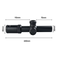 Nouvelle lunette de visée LPVO 1.2-6x24IR pour la chasse en plein air, grossissement optique, télescope, étanche, résistant aux chocs, qualité supérieure
