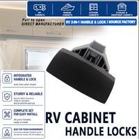 Serrure à bouton-poussoir carrée RV anti-vibration pour armoire, loquet pour quincaillerie intérieure de yacht et marine