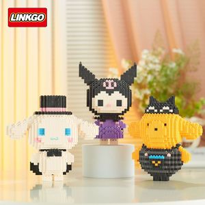 Novedades, Regalo de Navidad, Modelo 3D Ensamblado de <span class=keywords><strong>Linkgo</strong></span> Kuro Cinnamo, Microbloques, Figura de Losto, Bloques de Construcción Conectables - Product Image 3