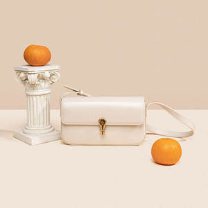 Bolso de hombro de cuero genuino de alta calidad para mujer, lujoso y a la moda, bolso de cuero vacuno sencillo y elegante para mujer. - Product Image 3