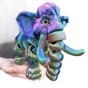 Modellino Articolato di Mammut Carino Stampato in 3D con Giunti Mobili, Figurina Realistica, Decorazione da Scrivania, Giocattolo da Collezione, Regalo per Bambini - Product Image 4