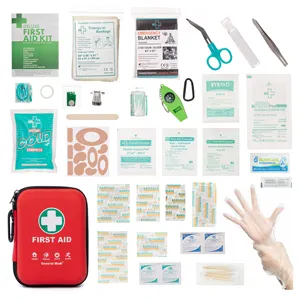 Custodia rigida in 170 pezzi e modulo kit di pronto soccorso rosso impermeabile leggero per kit di soccorso medico di emergenza da viaggio