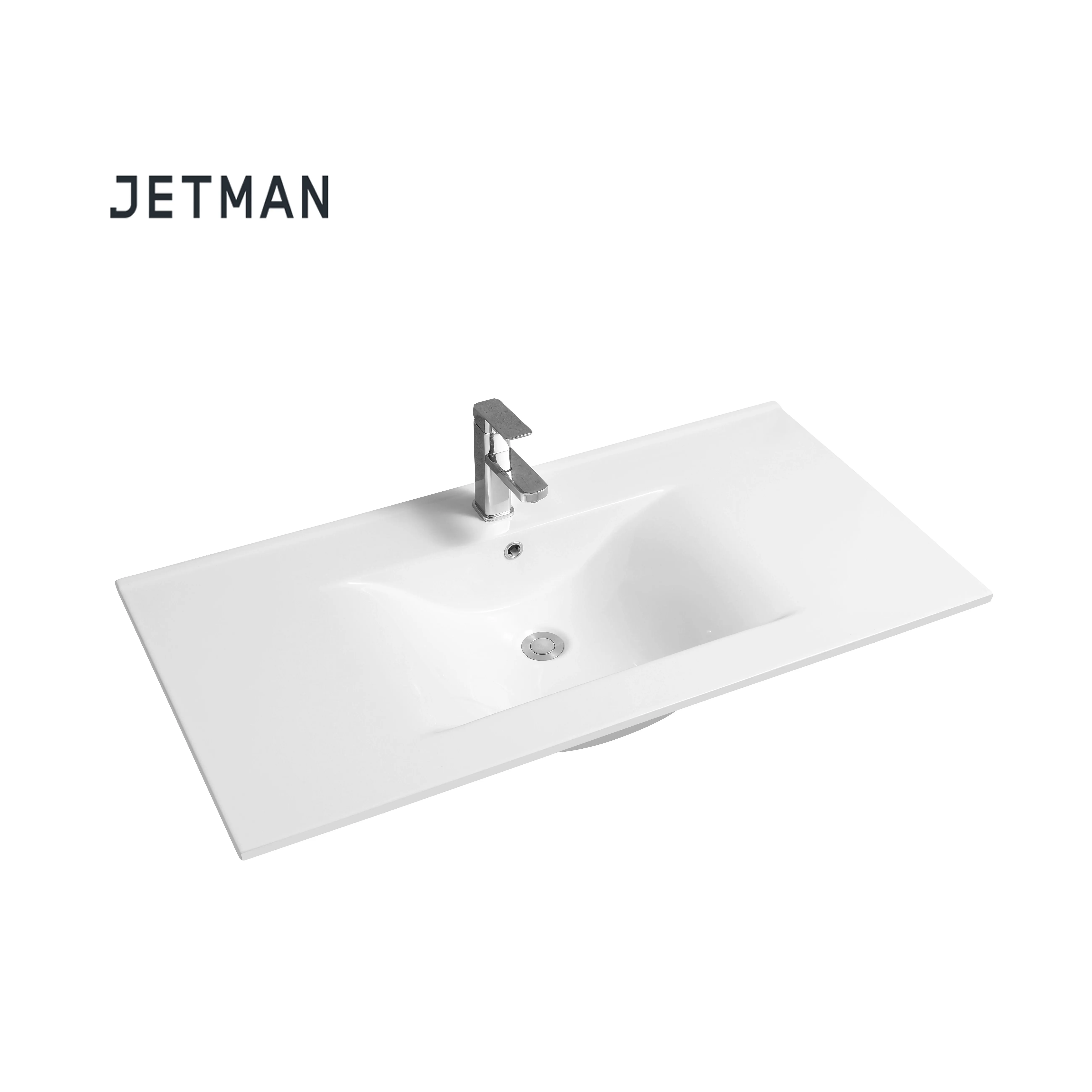 JM4060-105 1055*535*175 del Nuovo di disegno di goccia di ceramica sottile mobiletto del bagno di lavaggio lavello bacino