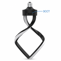 Ampoule LED Spirale E26 Dimmable 5.5W 500LM 3CCT 3000K IRC 90 Corps en Aluminium et PVC Décoratif Sans Scintillement pour Éclairage Hôtelier
