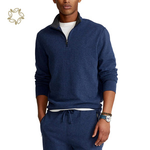 Tre Bông Quý Dây Kéo Áo Bền Vững Nửa Zip Áo Thun Sinh Thái Thân Thiện Đan Polo Áo Len Người Đàn Ông Thêu Áo Len - Product Image 1