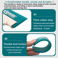 Qili Raclette de grande taille pour lavage de voiture et vitres, avec outils pour films de protection de la vie privée, nettoyeur de neige, raclette pour vinyle et outil de pose de films teintés