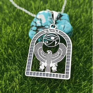 Collar con Colgante del Ojo de Ra del Antiguo Egipto, Acero Inoxidable 316L, Joyería <span class=keywords><strong>Egipcia</strong></span>, Collar del Ojo de Horus, Águila de Horus - Product Image 4