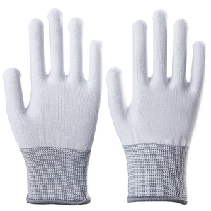 Gants de travail tricotés de calibre 13 en Polyester blanc de bonne qualité et à bas prix - Product Image 1