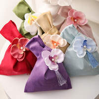 Sacs portables de haute qualité, créatifs, vintage, luxueux, en velours doux, en forme de fleur, 16*22cm, pochettes à bijoux, sacs à bonbons, Noël, mariage