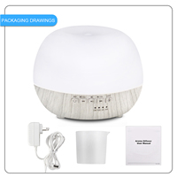 Diffuseur d'huiles essentielles ultrasonique électrique, machine à bruit blanc, humidificateur à brume, 7 lumières LED colorées, 9 sons apaisants, 1 an
