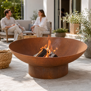 Focolare da Esterno Quadrato Senza Fumo per Giardino, Cortile, Terrazza, Patio - Braciere in Ferro Resistente <span class=keywords><strong>a</strong></span> <span class=keywords><strong>Legna</strong></span> - Product Image 2