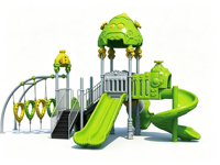 Équipement de terrain de jeux extérieur en acier galvanisé et LLDPE, combinaison balançoire et toboggan pour maternelle, parc commercial, aire de jeux