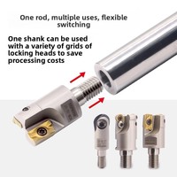 Barre de fraisage CNC en acier au tungstène BOSSL, type verrouillable, remplaçable, anti-vibration, non revêtue, HRC 65, modèle MFT, qualité supérieure, queue de fraisage