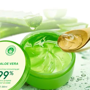 Manufacturer Private Label 100% Organic Face Body Skin Care Korean Beauty Product After Sun Moisturizing Soothing Aloe Vera Gel