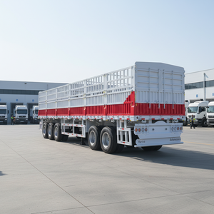 <span class=keywords><strong>Semi</strong></span>-<span class=keywords><strong>remorque</strong></span> de <span class=keywords><strong>camion</strong></span> à 2-4 essieux <span class=keywords><strong>avec</strong></span> clôture en acier, parois latérales et conception ouverte, pneus 12R22.5, haute qualité - Product Image 1