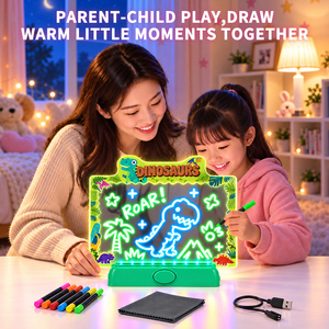 Nouvelle Tableau <span class=keywords><strong>d</strong></span>'écriture LED en acrylique lumineux, jouet de <span class=keywords><strong>dessin</strong></span> magique, tableau de <span class=keywords><strong>dessin</strong></span> LED rechargeable lumineux pour enfants avec commande vocale et lumière - Product Image 6