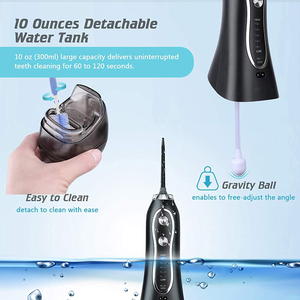 Hydropulseur dentaire H2ofloss pour <span class=keywords><strong>dents</strong></span> sans fil 5 modes de <span class=keywords><strong>nettoyage</strong></span> 5 embouts de <span class=keywords><strong>jet</strong></span> Ipx7 irrigateur Oral Portable étanche - Product Image 4