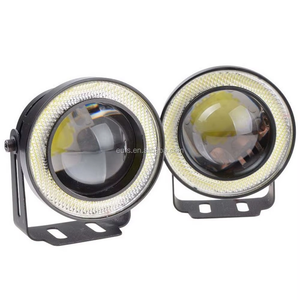 EURS Phare antibrouillard LED COB Angel Eye blanc bleu bleu glace rouge rose vert modèle H7 universel 21W 800LM 24V DRL - Product Image 6