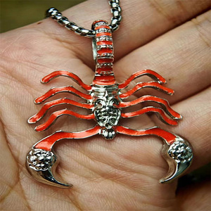 เครื่องประดับแนวพังก์สำหรับวันฮาโลวีนที่สร้างสรรค์อุปกรณ์เสริมการสะท้อนแสงอุปกรณ์เสริมทางเรขาคณิตโล่สามเหลี่ยมปีศาจตาหัวกะโหลกสร้อยคอถึงลูกชายของฉัน - Product Image 6