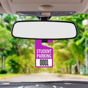 Permis de stationnement scolaire en PVC, permis de stationnement pour étudiants, permis de stationnement robustes pour rétroviseurs de voiture pour les écoles - Product Image 3