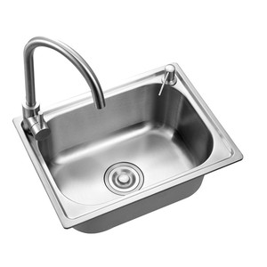 Fregadero de Cocina de Acero Inoxidable 304 Reforzado, Fregadero Grande de una Sola Tina con Acabado Cepillado, Lavabo Moldeado de una Pieza para Lavar Verduras - Product Image 2