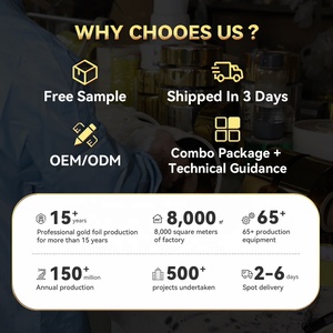 แผ่นฟอยล์ทอง24K แผ่นทองคำเปลวสำหรับงานศิลปะอาหารใช้งานได้จริง - Product Image 4