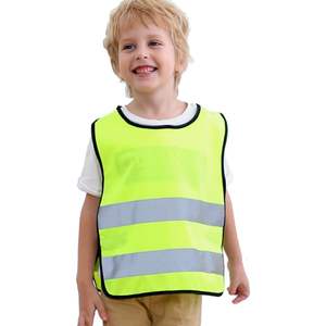 2025 personnalisé enfants gilet réglable réfléchissant Costume de Construction respirant en vert néon pour les activités de nuit en plein air - Product Image 6