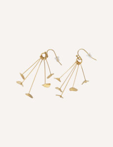 Orecchini YXQ E254 in acciaio inossidabile color oro, comodi e delicati a forma di foglia, per la primavera. - Product Image 2