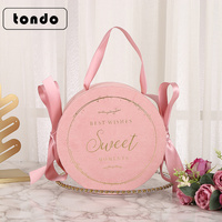 Boîte d'emballage de fleurs rondes fleuriste enveloppant le seau de câlin avec la boîte de papier d'emballage de cadeau de lanière de couvercle