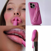 Rouge à lèvres liquide imperméable à l'eau de conception de mode de brillant à lèvres de peptide de haute qualité peut être brillant à lèvres de marque privée de logo personnalisé