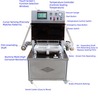 Machine d'emballage sous vide Scellant de plateau sous atmosphère modifiée pour aliments viande poisson repas prêt Remplissage de gaz d'azote Traysealer