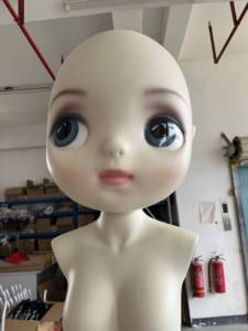 FRP Female Mannequins Adult Dolls Big Head Full Body Cute Cartoon <strong>Dummies</strong> Torso with <strong>Make</strong> <strong>up</strong> Face Stand <strong>for</strong> Clothes Display - Product Image 3