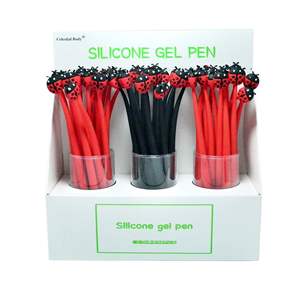 Bolígrafo de Gel de Goma con Diseño de <span class=keywords><strong>Trébol</strong></span> y Girasol de Yilan, Creativo, con Forma de Hoja, Flor y Hierba, Tinta Negra de 0.5 mm, para Estudiantes y Oficina - Product Image 4