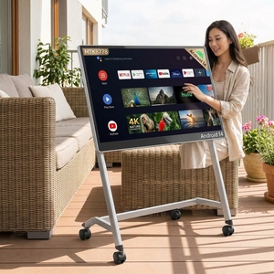 Android 14 Portable White Smart <b>TV</b> 21.5" & 24 Inch 4K Touch Screen MTK8778 6GB 128GB 15000mAh <b>LED</b> <b>Backlight</b> Large Interactive - Product Image 2