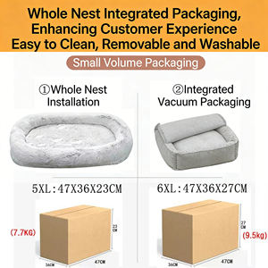 Cama Ortopédica para Humanos y Perros con Almohada y Manta, Cama Extra Grande de Piel Sintética Lavable, Apta para Personas y Mascotas con Base Antideslizante - Product Image 6