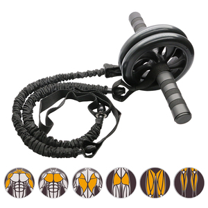 <strong>Ab</strong> Abdominal Exercise Roller With Resistance Band Body Fitness Strength Training Machine <strong>AB</strong> Wheel Gym <strong>Tool</strong> - Product Image 5