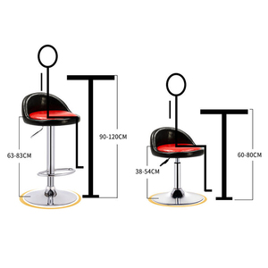Negozio moderno Red Barber Chair bancone sgabelli <span class=keywords><strong>da</strong></span> Bar <span class=keywords><strong>cucina</strong></span> acciaio girevole Sillas <span class=keywords><strong>sedie</strong></span> <span class=keywords><strong>da</strong></span> Bar alte - Product Image 5