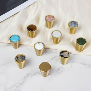 Chenlang đồ nội thất hiện đại Brass lỗ duy nhất Xử lý vòng bằng đá cẩm thạch Knob ngăn kéo nhỏ kéo cho nhà bếp phòng ngủ tủ phòng tắm - Product Image 4