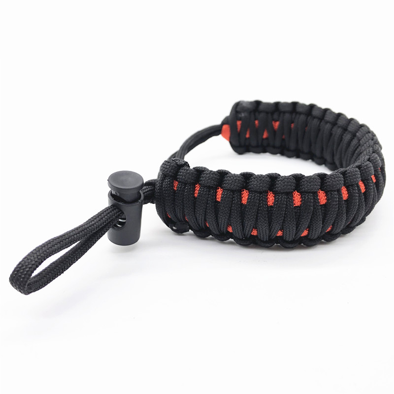 Tùy chỉnh có thể điều chỉnh an toàn Paracord máy ảnh tay dây đeo cổ tay với phát hành nhanh chóng khóa cho cắm trại & đi bộ đường dài