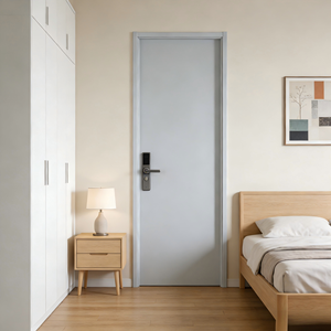<span class=keywords><strong>Porte</strong></span> en bois composite <span class=keywords><strong>laqué</strong></span> couleur unie, style minimaliste moderne, insonorisée pour chambre, salle de bain, cuisine, intérieur - Personnalisable - Product Image 2