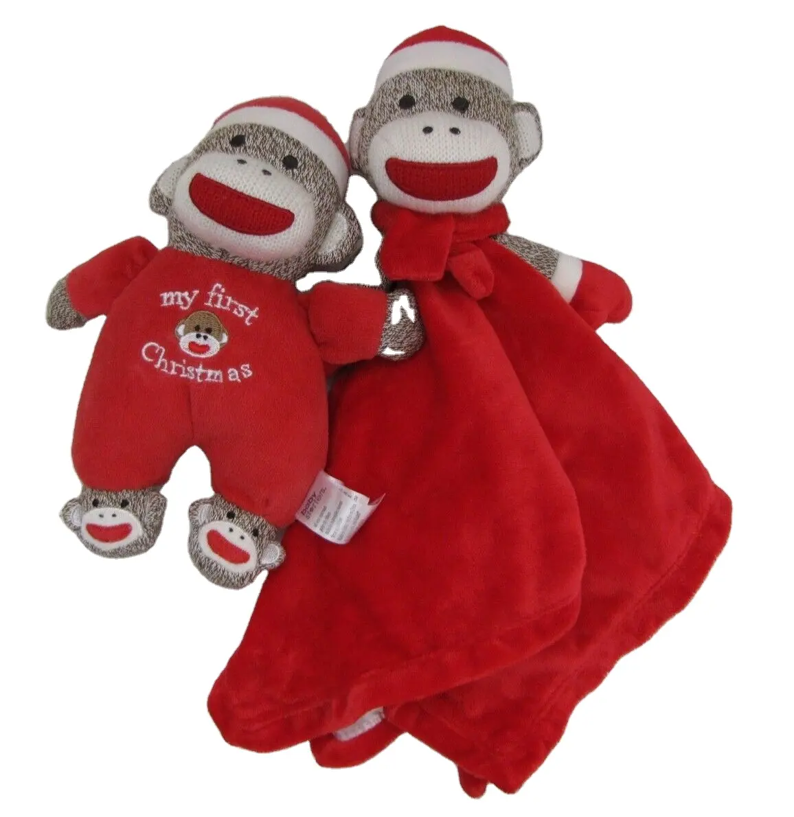 Bebek çorap maymun güvenlik yorgan lovey battaniye yumuşak peluş dolması popüler öğeler