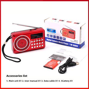 <span class=keywords><strong>Radio</strong></span> FM BT Multibanda Inalámbrica Portátil Recargable con Pantalla LED Integrada y Linterna, Compatible con USB/TF - Product Image 4