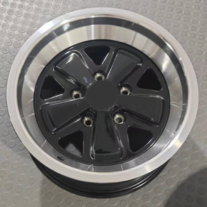 Jantes en alliage moulé noir brillant style Fuchs Old School 16 pouces 5x130 ET23.3 ET10.6 à déport profond pour Porsche 911 964 <span class=keywords><strong>993</strong></span> 912 - Product Image 1