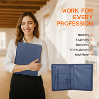 Portafolio Personalizado Pofeis, Tamaño A4, para Conferencias, Negocios, Oficina, con Cubierta de Cuero PU, para Facturas, Presentaciones, Firmas y Archivos