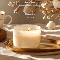 Bougie en pot de luxe personnalisable à 3 mèches, brûle toute la journée, idéale pour les cadeaux de pendaison de crémaillère, salon, chambre à coucher