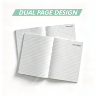 COLORFLY - Organizador/Agenda Personalizada con Cubierta de PVC Cosida y Termosellada con Estampado de Mapa de País con Textura de Mármol, Papel Rayado Ancho