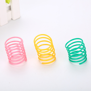 Wholesale Stocked Custom Pet Suppliers Eco-Friendly Plastic Colorful Sturdy Heavy Spiral Spring Fashion Cat <b>Toy</b> - Product Image 4