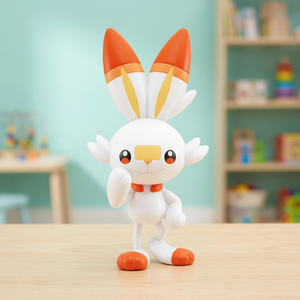Bandai Pokemoned Plastic <b>Model</b> <b>Kit</b> AB0006 Quick!! 05 Scorbunny Anime Animal-Themed Figure Easy Assembly Collectible Toy - Product Image 3
